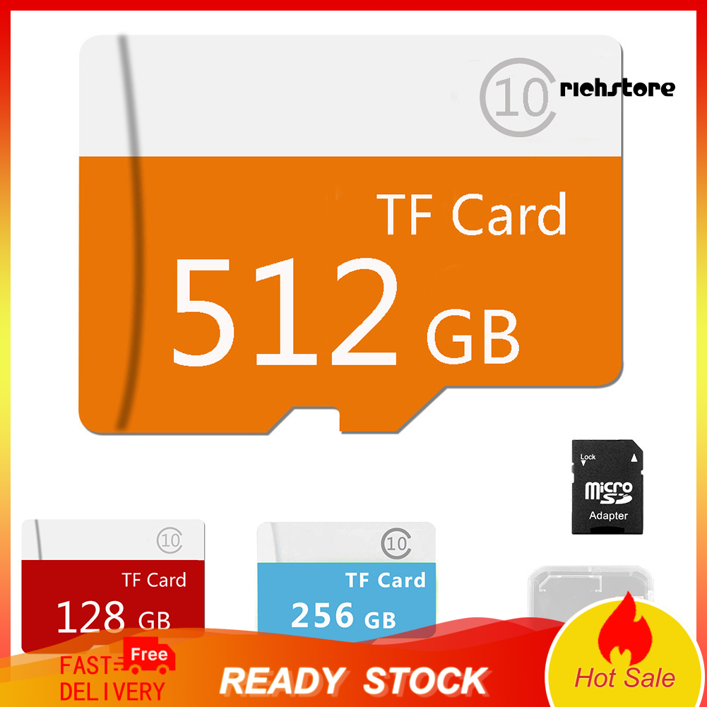 Thẻ Nhớ Micro Sd Tf 128gb 256gb 512gb Kèm Giá Đỡ Cho Điện Thoại / Máy Ảnh