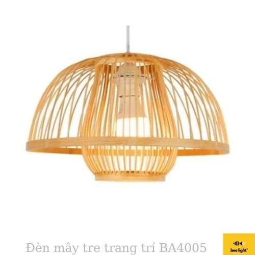 Đèn Mây Tre: Mẫu đèn đan nan tre phong cánh BA4005 trang trí dạng nấm 199.000 VND