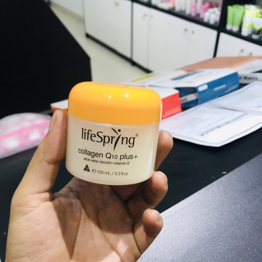 Kem nhau thai cừu Úc LifeSpring Collagen Q10 Plus, Lô hội, mỡ cừu và vitamin E hộp 100ml