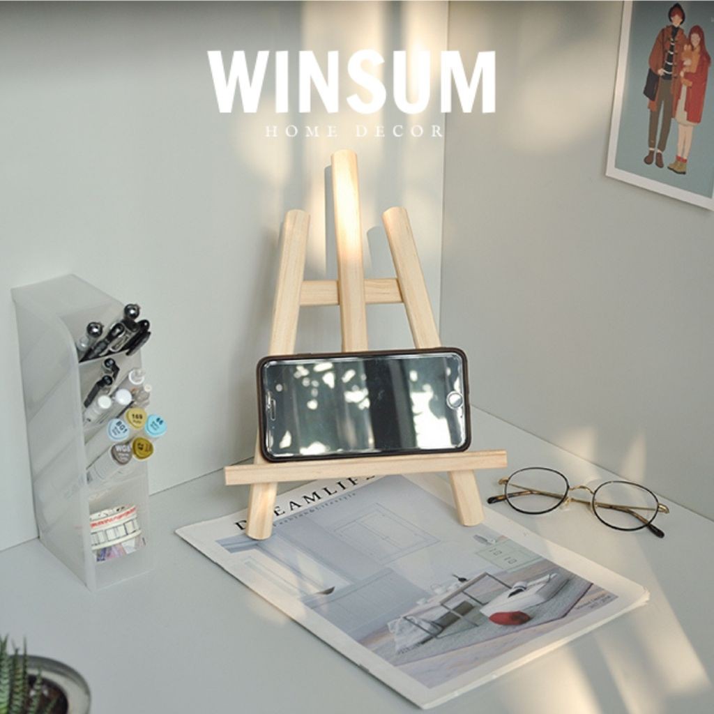 Giá đỡ bảng ghim, ipad, s ách,...để bàn bằng gỗ- winsum.decor