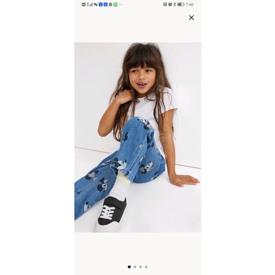 G29 - Quần jean culottes mickey cho bé