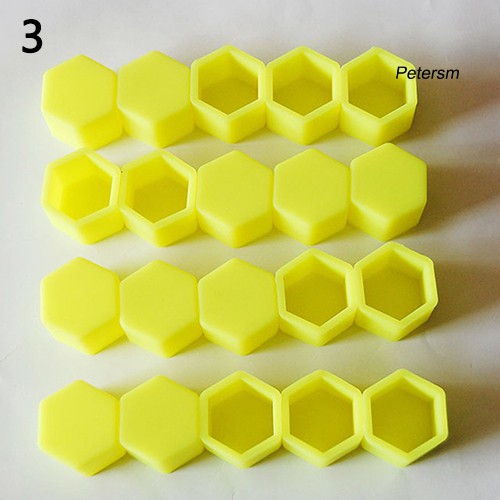 Bộ 20 nắp chụp vít bánh xe hơi bằng silicon 19mm
