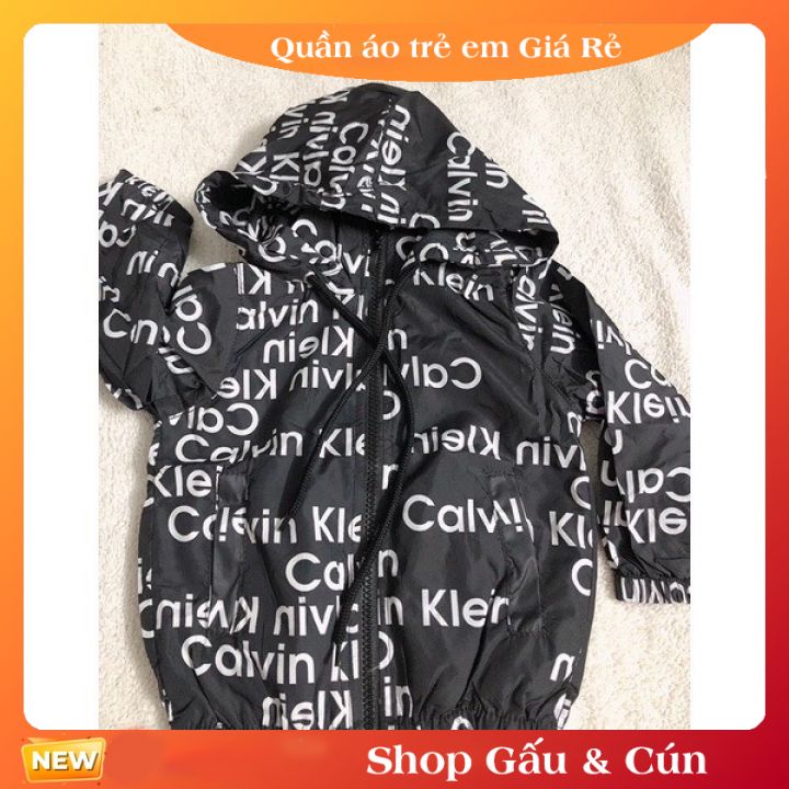 Bộ quần áo gió cho bé trai bé gái Hàng Quảng Châu in chữ 8-15kg