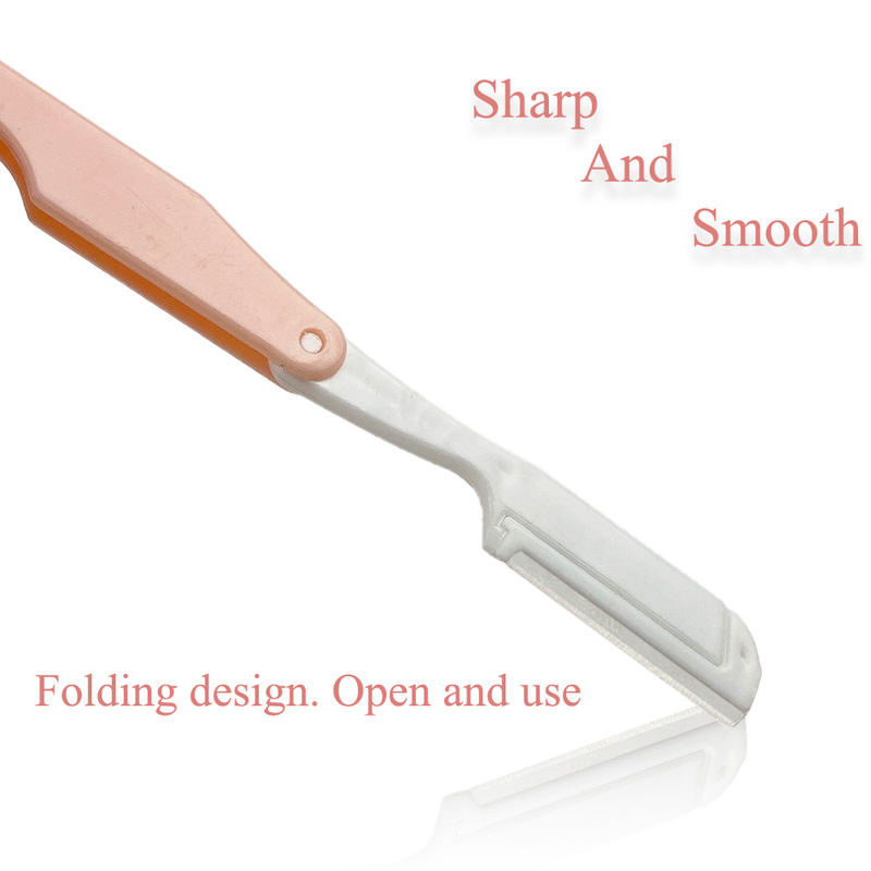 [Hàng mới về] Dao cạo tỉa lông mày bằng thép không gỉ gấp gọn lại được tiện lợi