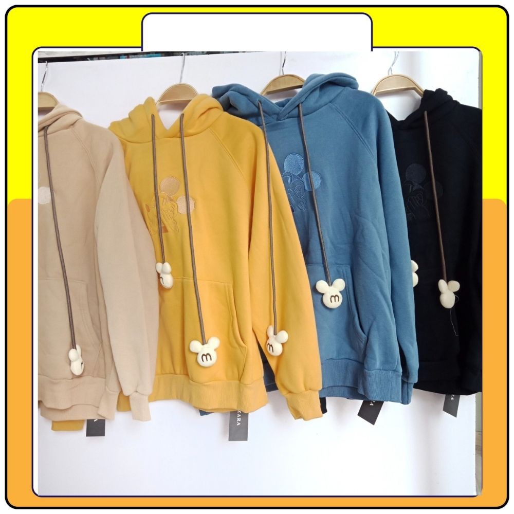 Áo hoodie nỉ mickey , áo khoác nỉ mũ ulzzang chất đẹp Queenshop