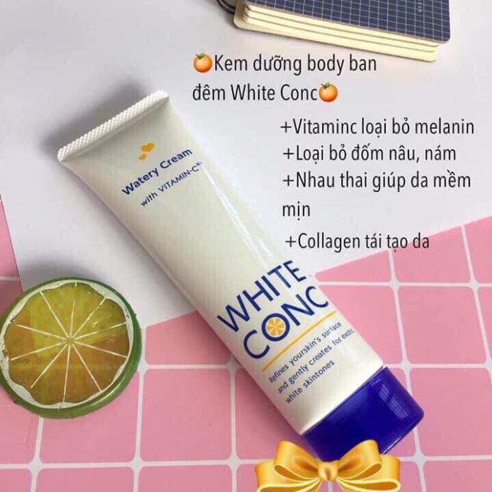 Kem Dưỡng Trắng Ngừa Thâm Body White Conc Watery Cream 90g Gel Dưỡng Trắng Ban Ngày White Conic FRESHIP
