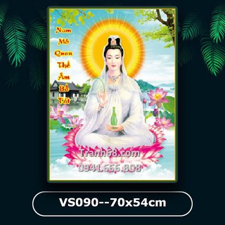 Tranh đính đá Venus VS090 Quan Thế Âm Bồ Tát kích thước 70x54cm