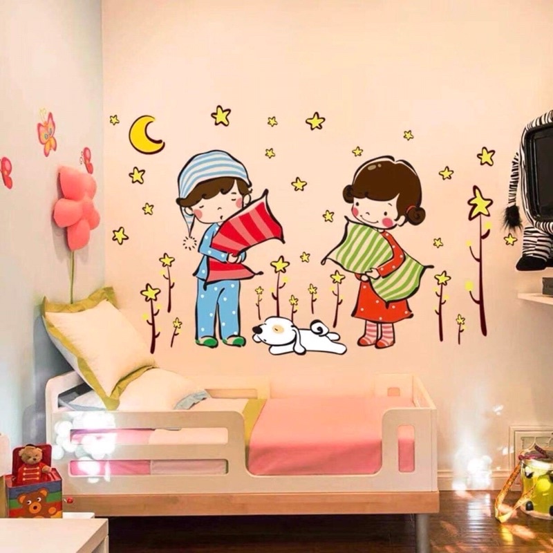 Tranh decal trang tri phòng ngủ