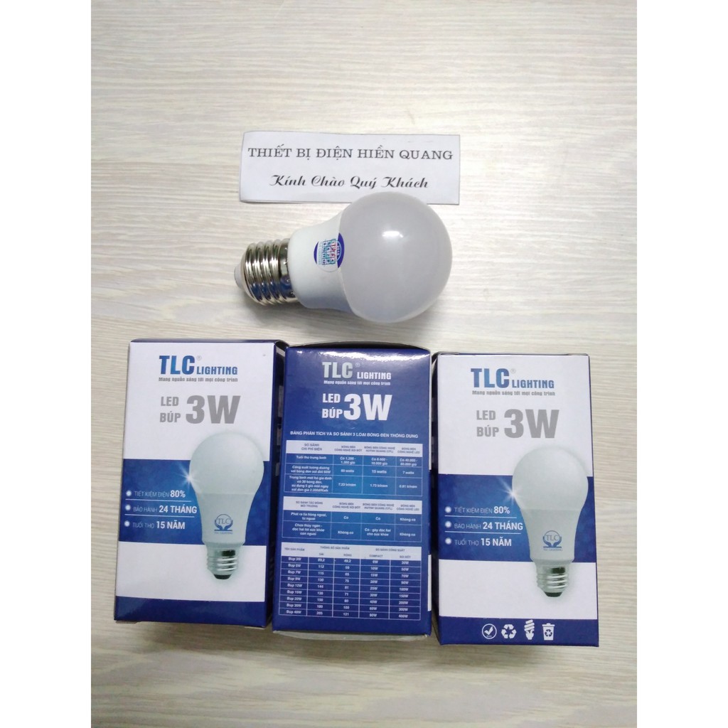 Bóng LED Tròn 3W TLC