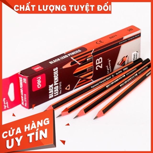 Bút chì Deli 2B hộp 12 cây