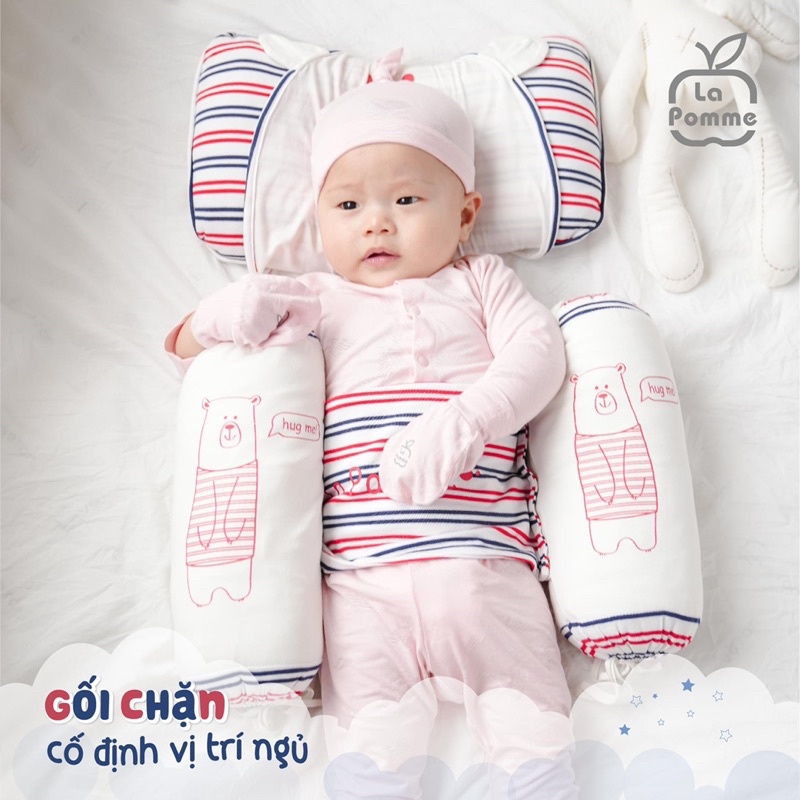 Bộ  phụ kiện BCBT, mũ, yếm La pommme  cao cấp đủ màu