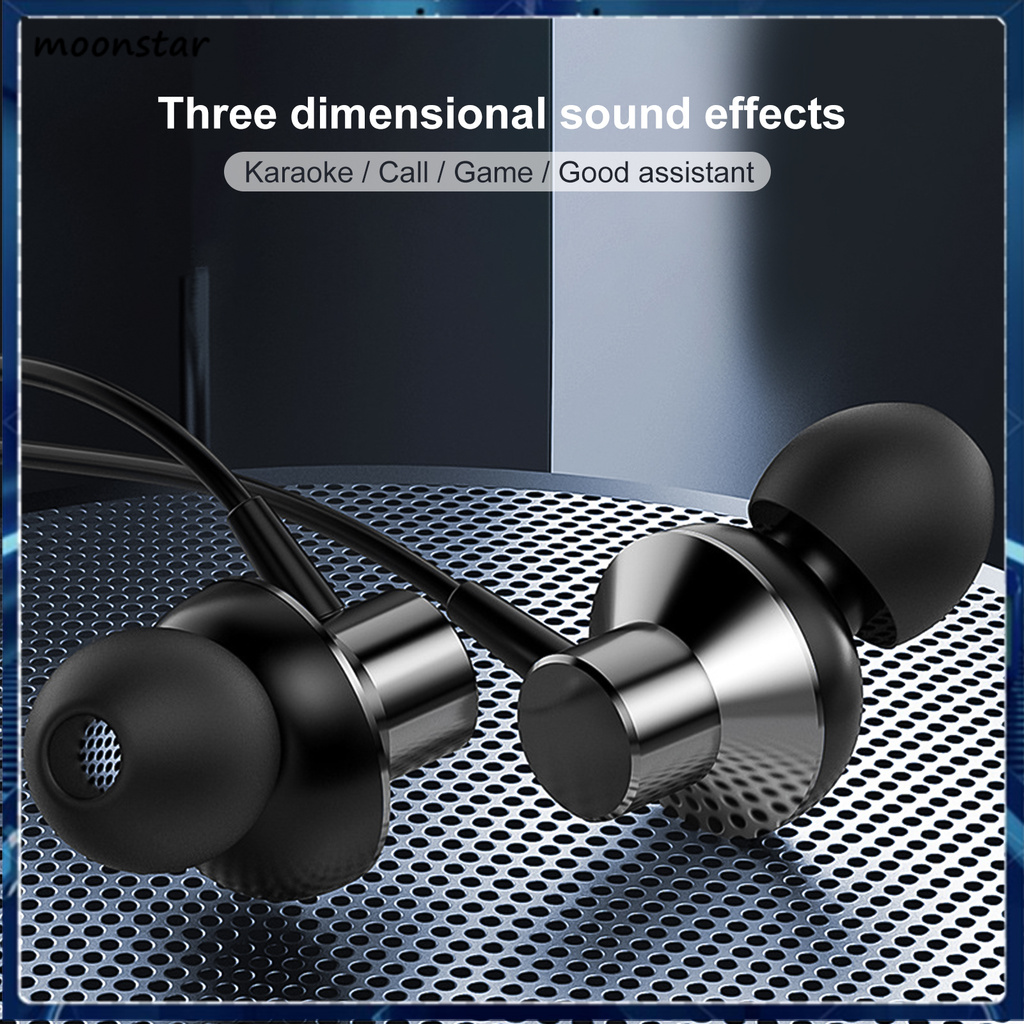 Tai Nghe Nhét Tai Jack 3.5m Bass Trầm Có Micro Thiết Kế Thời Trang