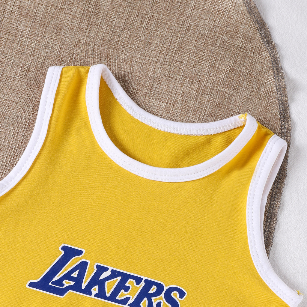 Bộ áo liền quần sát nách có gân cho bé gái