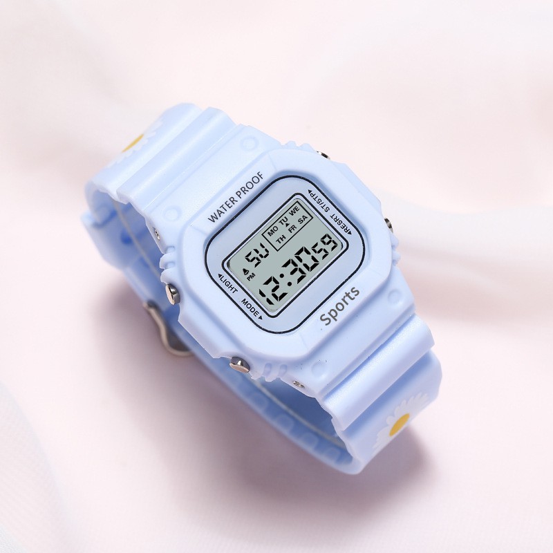 Đồng hồ điện tử nam nữ Sport thể thao cá tính dây hoa cúc SS019HC | BigBuy360 - bigbuy360.vn