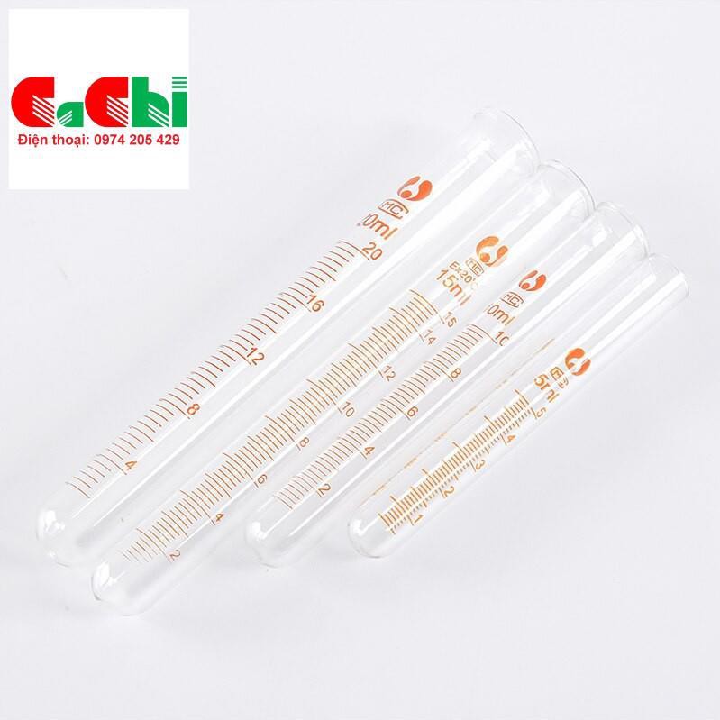 Ống nghiệm thủy tinh chia vạch cổ trơn 25ml- kích thước 18x180mm