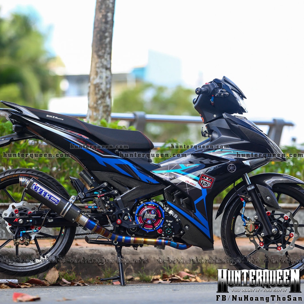Tem rời in UV trên nền chất liệu Candy cao cấp. Mẫu Y15ZR Exciter 150 mới nhất hot nhất 2022 dán xe đen