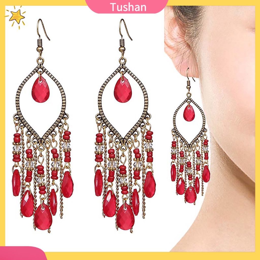 Bông tai nhiều lớp phong cách Bohemia cổ điển sang trọng cho nữ