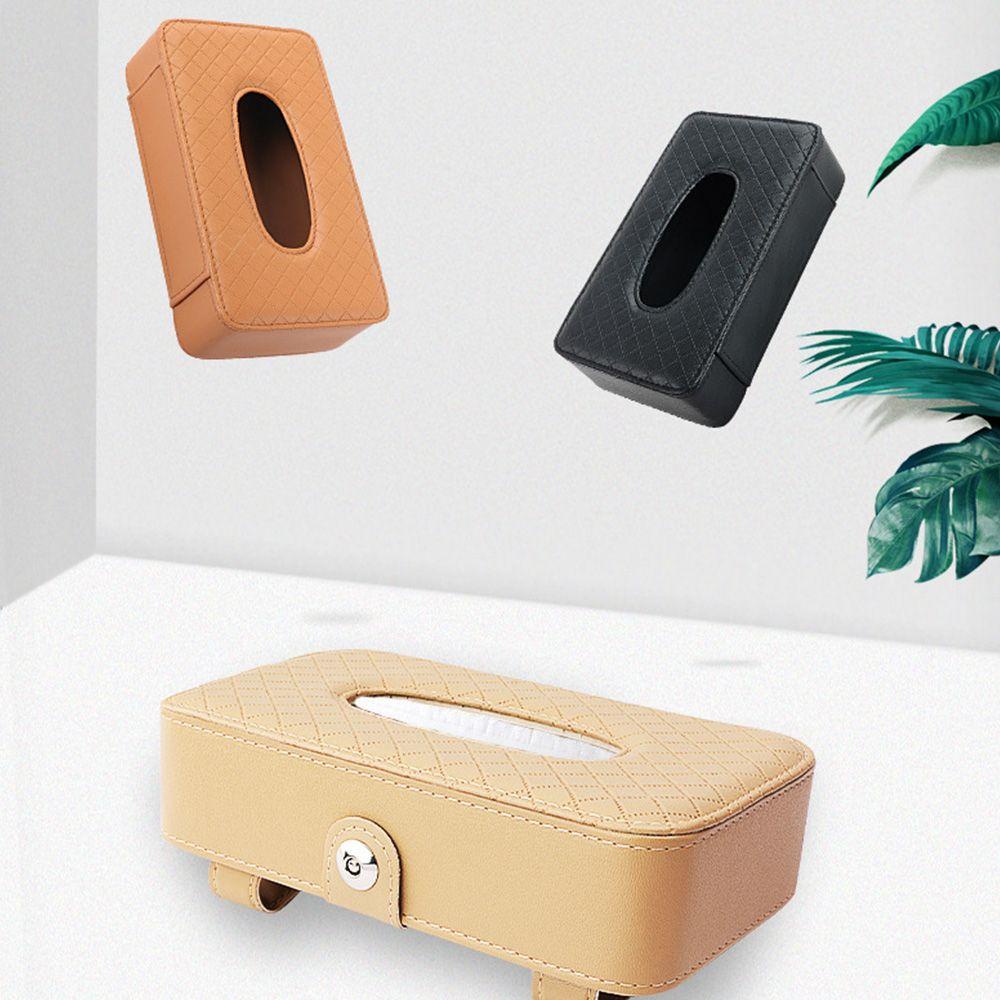 MAYSHOW Túi Da PU Đựng Khăn Giấy Treo Tấm Che Nắng Xe Hơi