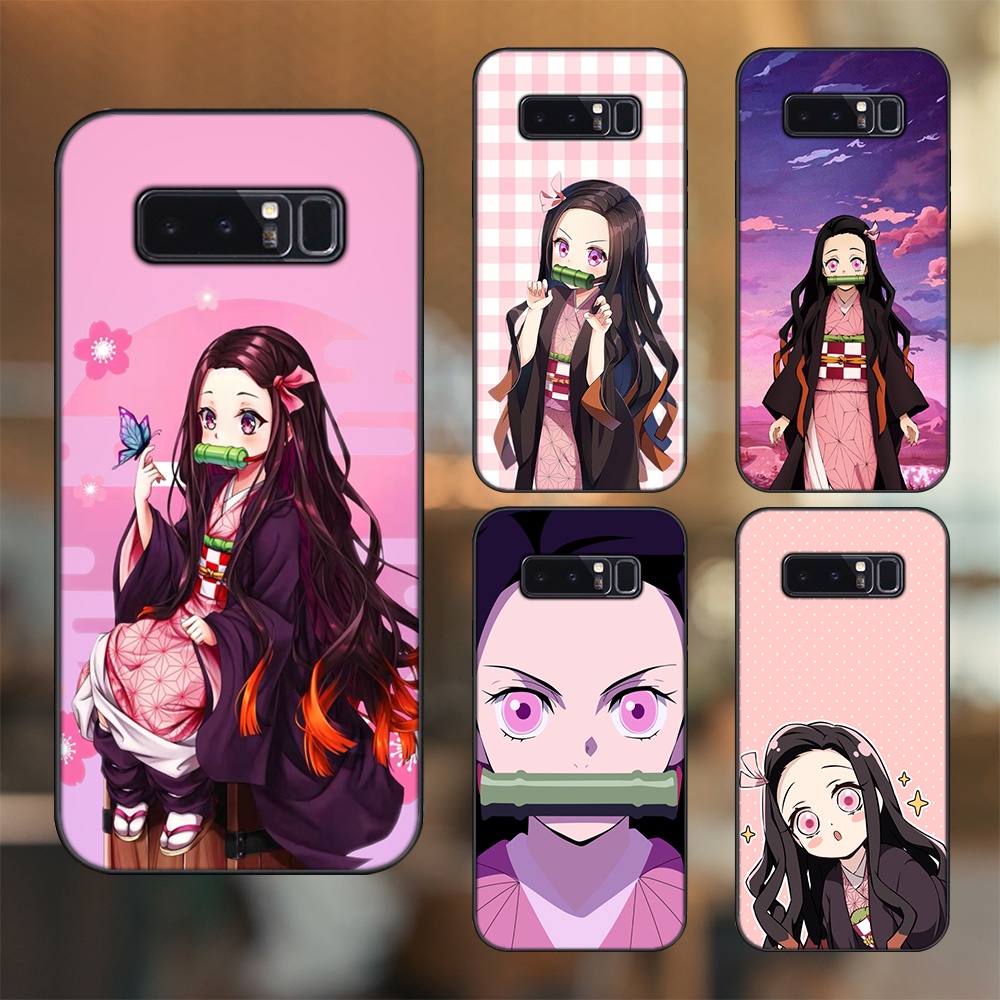 Ốp lưng Samsung Note 8 viền đen in hình Nezuko Kimetsu no Yaiba