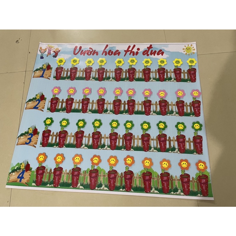 Vườn hoa thi đua kèm 40 hoa