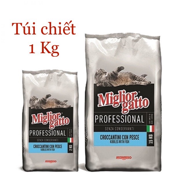 [MUA KÈM PATE] HẠT MIGILOR GATTO CHO MÈO TÚI CHIẾT 1KG