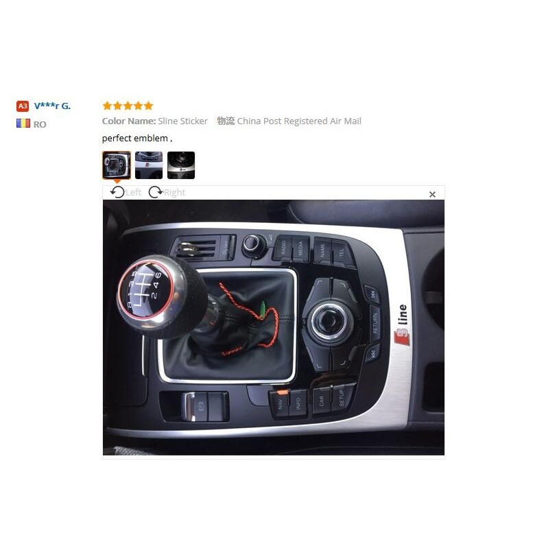 Bộ 4 Miếng Dán Trang Trí Xe Hơi audi s a1 a3 a4 a5 Bằng Kim Loại