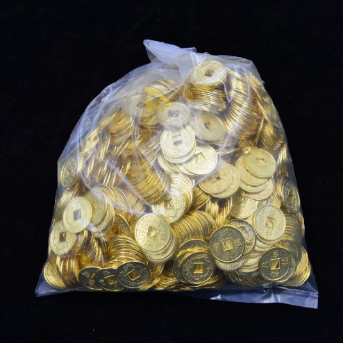 Đồng xu vàng/ kẽm 2.35cm(combo từ 10 xu) - chiêu tài lộc, trang trí.