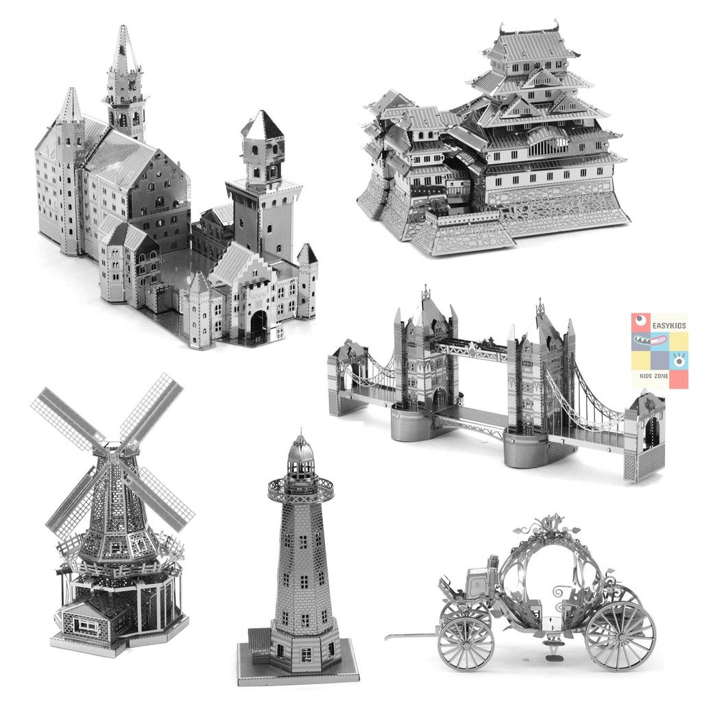 Mô Hình 3D Kim Loại Tự Lắp Ráp Công Trình Kiến Trúc Thế Giới