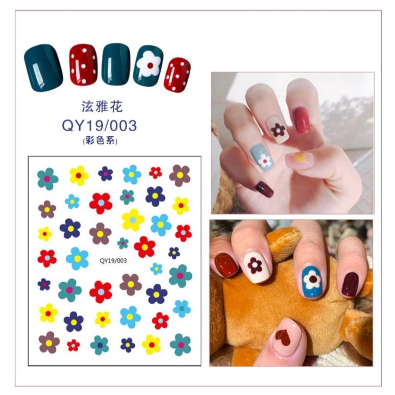 Set sticker dán móng Nail 3D nhiều mẫu mới cho Mẹ và bé