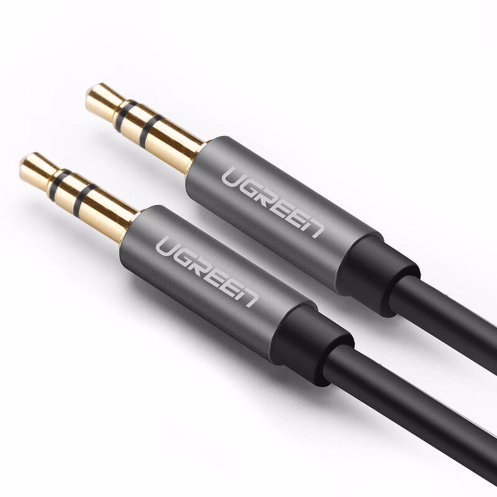 Dây Audio 3.5mm tròn mạ vàng 24K, TPE cao cấp UGREEN AV119 - Hàng phân phối chính hãng - Bảo hành 18 tháng