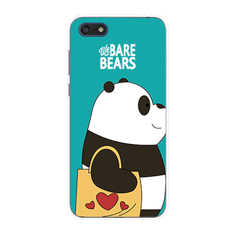 Huawei Y3 Y5 2017 Prime 2018 2019 Y5 ii Soft TPU Silicone Phone Case Cover Three Bare Bears 2