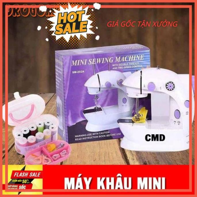 [ Bảo hành 6 tháng] Máy may mini máy khâu mini CMD có đèn led may thêu vá tại gia đình rất tiện dụng