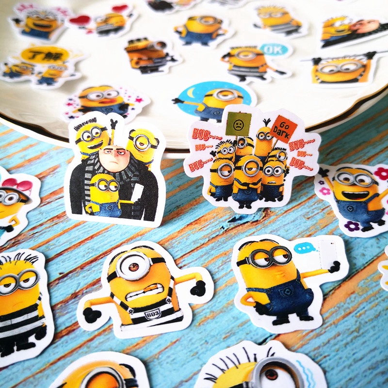 ❀ Despicable Me - Minions Diary Manual Stickers ❀ 36Pcs/Set DIY Scrapbooks Decor Stickers