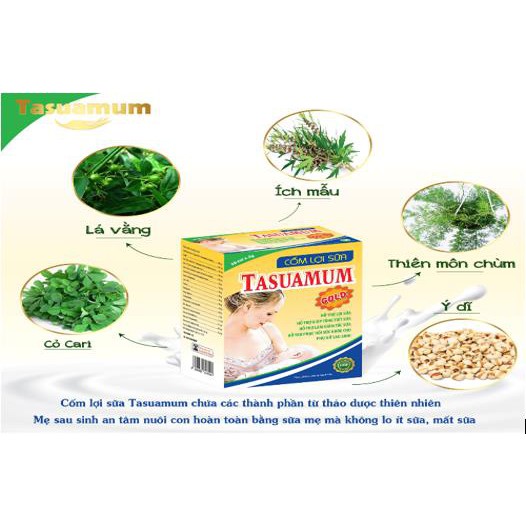 Cốm lợi sữa Tasuamum Gold - Hộp 20/40 túi