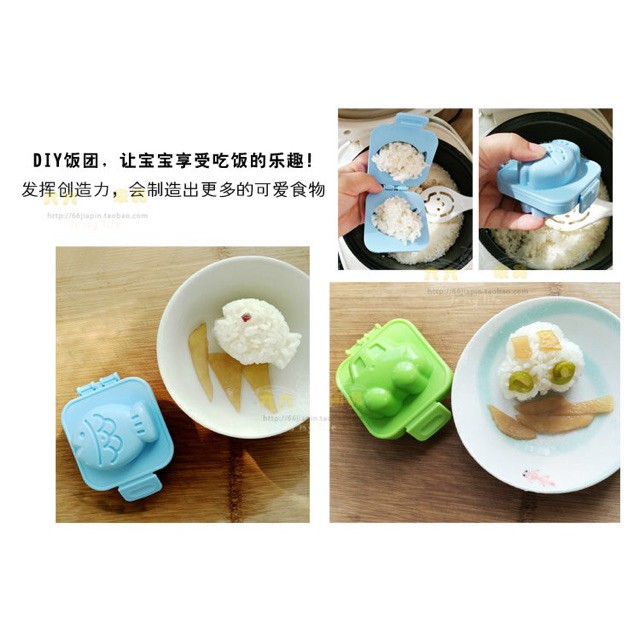 Khuôn cơm, trứng làm bánh, Bento tạo hình cá, ô tô, gấu, thỏ - hàng nội địa Nhật Bản Kokubo
