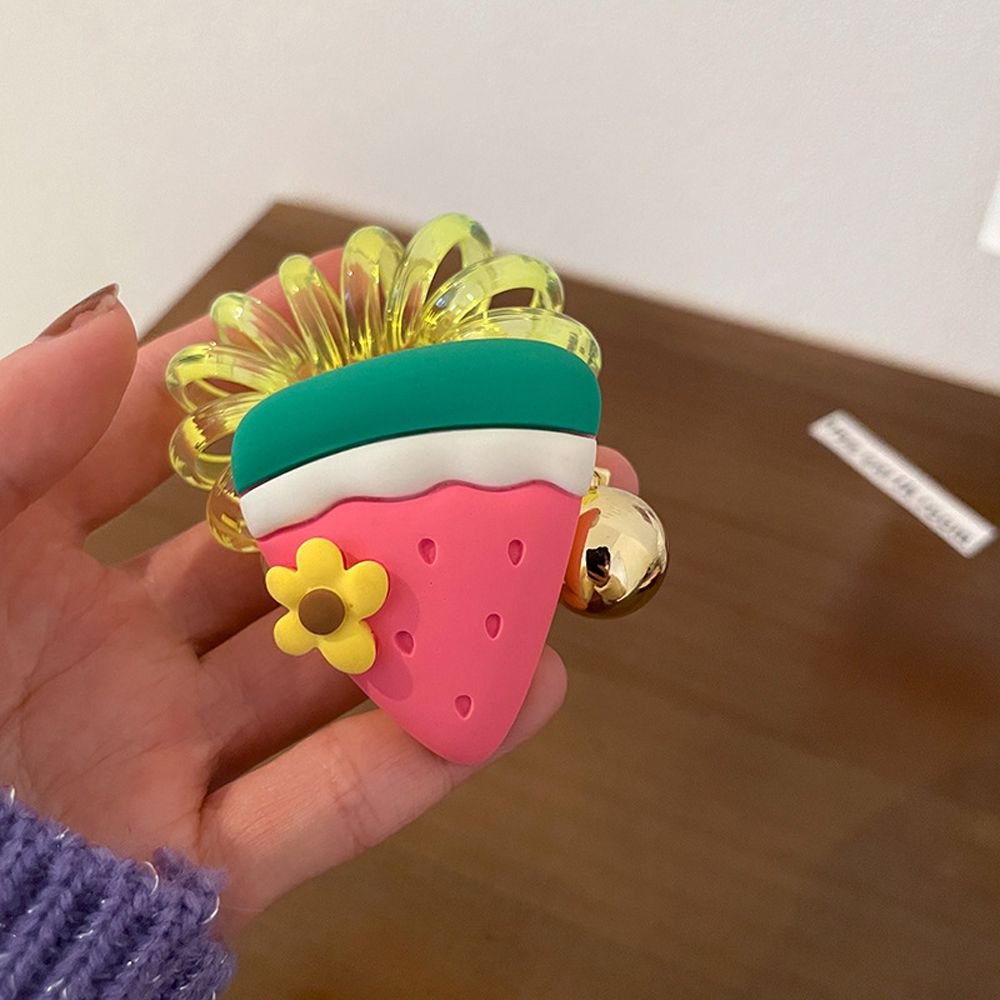Dây buộc tóc hình quả dứa/dưa hấu bằng nhựa phong cách Hàn Quốc cho nữ