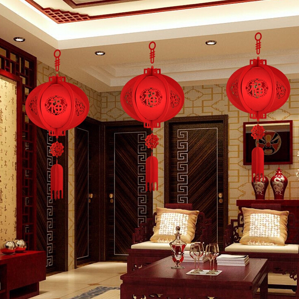 Lồng đèn may mắn phong cách Trung Hoa