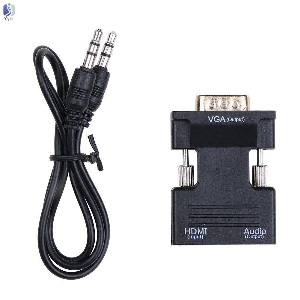 Đầu cắm chuyển đổi HDMI qua VGA có hỗ trợ tín hiệu âm thanh đầu ra