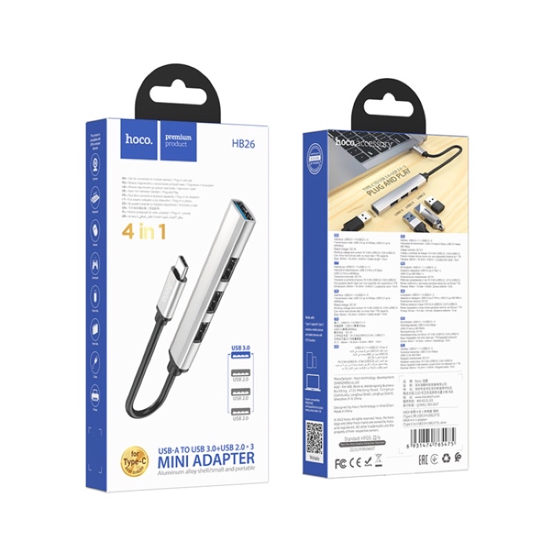🎉cáp chuyển Type-C ra nhiều đầu USB