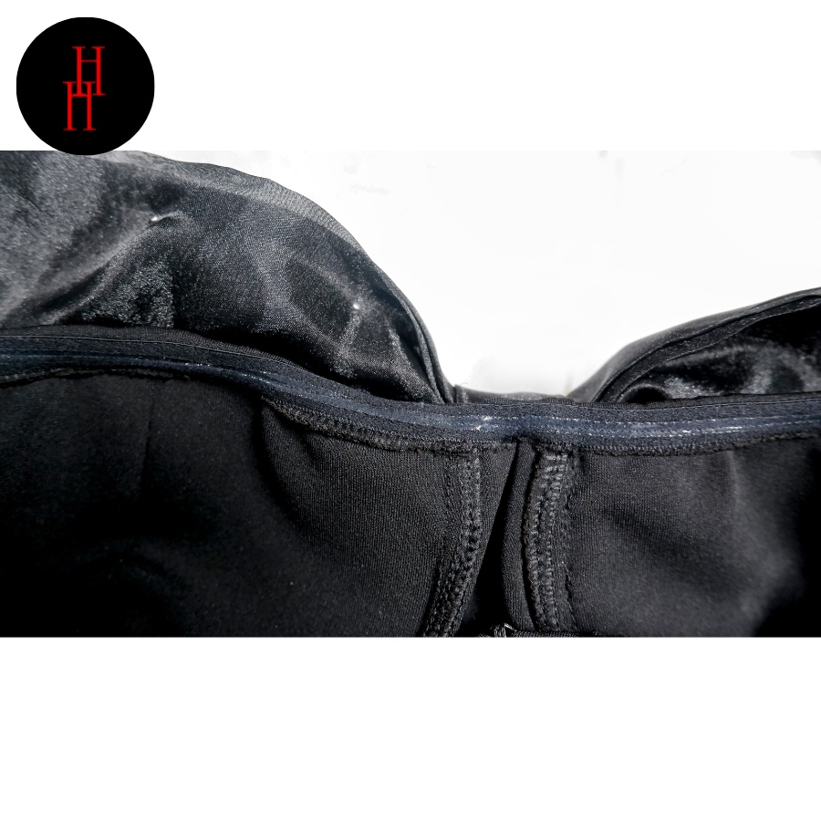 Đầm body cúp ngực formset tay bèo nơ màu đen HDT284 Hỉn Hỉn Store