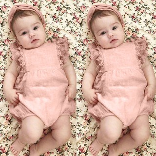 Bộ bodysuit một mảnh có băng đô dễ thương cho bé sơ sinh
