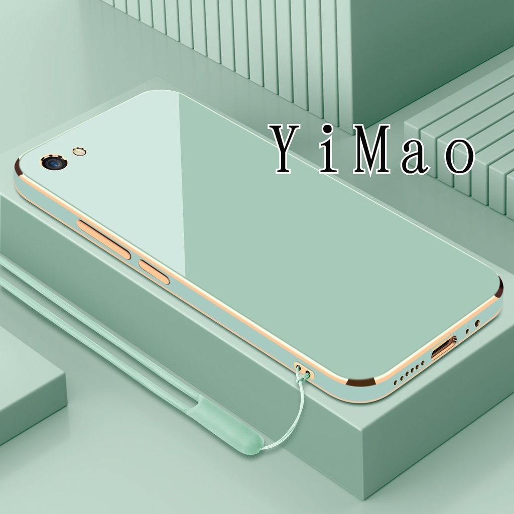 Đối với vivo 1601 1602 1609 1611 1612 1713 1714 1724 1801 1812 1808 1803 1814 1810 1807 phong cách dễ thương macaron màu sắc mạ dây buộc tpu vỏ mềm cod