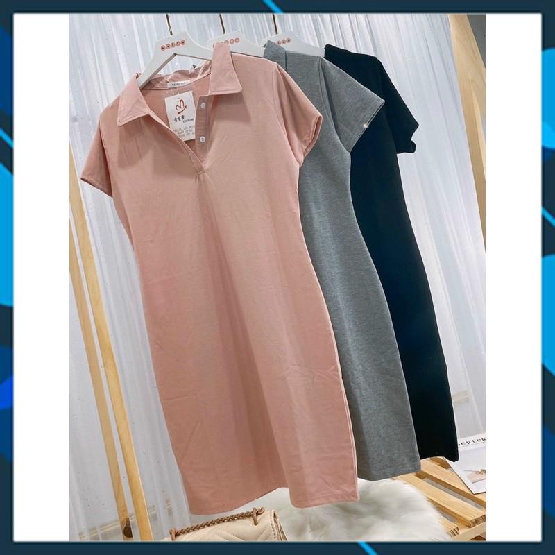 Váy polo ngắn tay, Đầm dáng suông polo chất cotton 4 chiều năng động💥 | BigBuy360 - bigbuy360.vn
