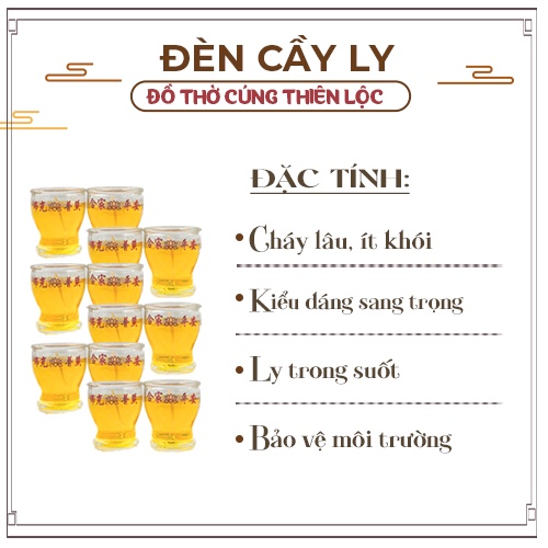 Đèn Cầy Ly Cúng Q11 Hoa Sen Cao 6cm Cháy Liên Tục 12 Tiếng Đồ Thờ Cúng Thiên Lộc - Hộp 12 Ly