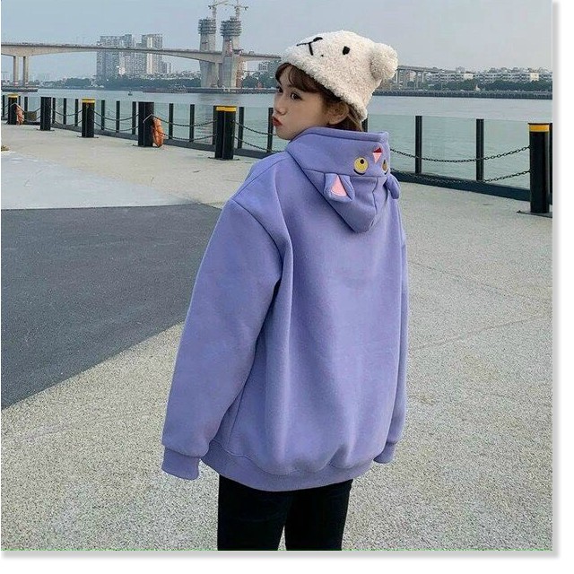 ÁO KHOÁC NỈ HOODIE PHỐI NÓN TAI THỎ SIÊU ĐẸP CỰC HOT
