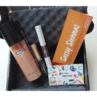 Tách set BOXYCHARM tháng 10/2019 Boxy Charm: phấn mắt Dose Of Colors, xịt makeup Iconic London Prep Set Glow