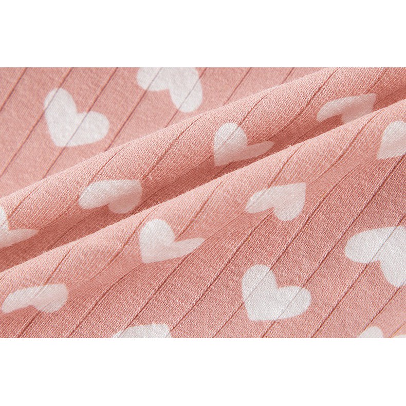 Quần Lót nữ dễ thương gân tăm tim hồng paster thoáng mát không tạo hằn mã 8019