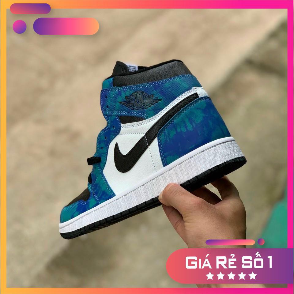 {Freeship - Full box} Giày bóng rổ jordan1 tie dye hàng cao cấp dành cho nam nữ, giày sneaker jd1 flashsale