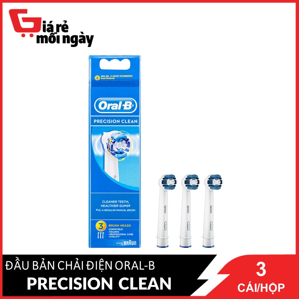 [Made in Germany] Đầu bàn chải máy Oral B Màu bất kì Bộ 3 đầu