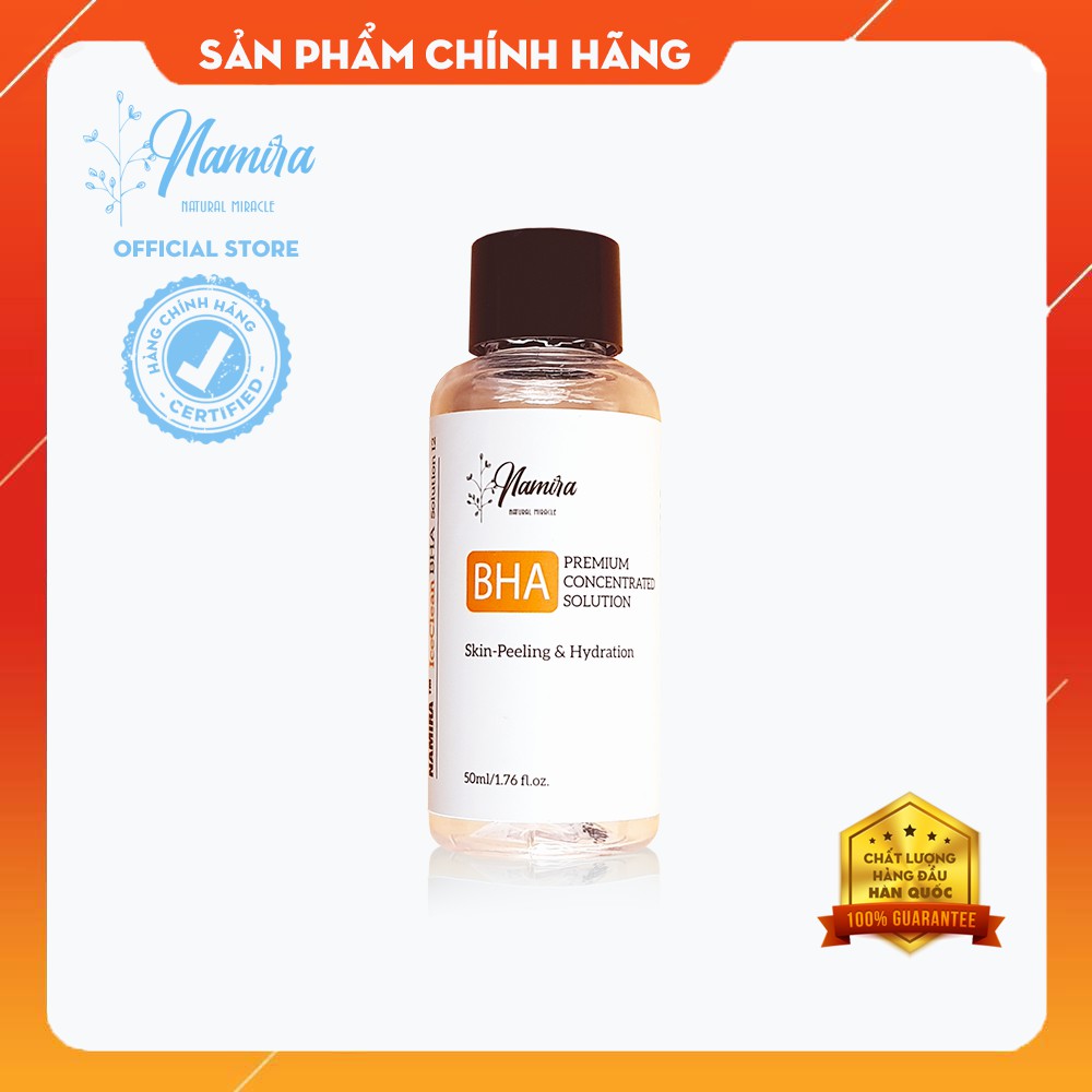 Tẩy tế bào chết BHA Iceclean Namira - Dung Dịch Tẩy Da Chết Dịu Nhẹ - Giảm Mụn - Thu Nhỏ Lỗ Chân Lông 50ml